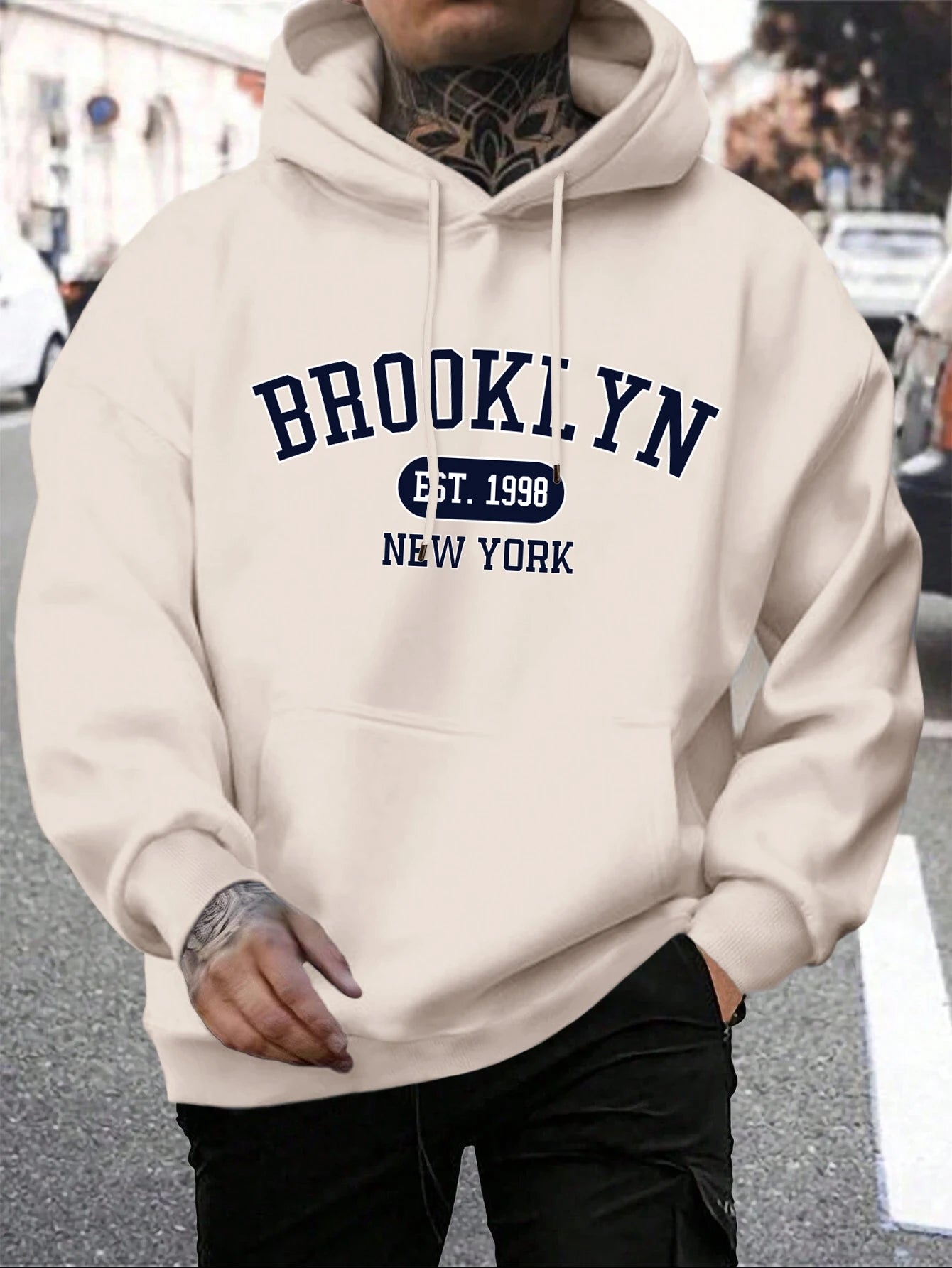 Brooklyn Est 1998 New York Printing Men Hoodies Harajuku Crewneck Hoodie Fashion Oversize Hoody Autumn Comfortable Tracksuit