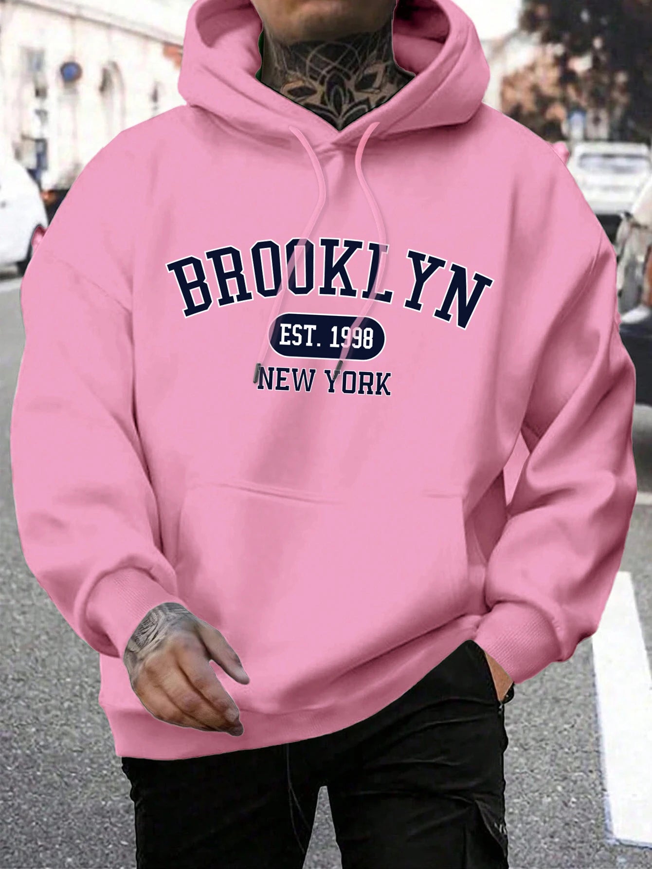 Brooklyn Est 1998 New York Printing Men Hoodies Harajuku Crewneck Hoodie Fashion Oversize Hoody Autumn Comfortable Tracksuit